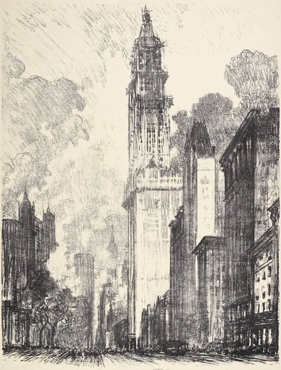 El Edificio Woolworth de Joseph Pennell